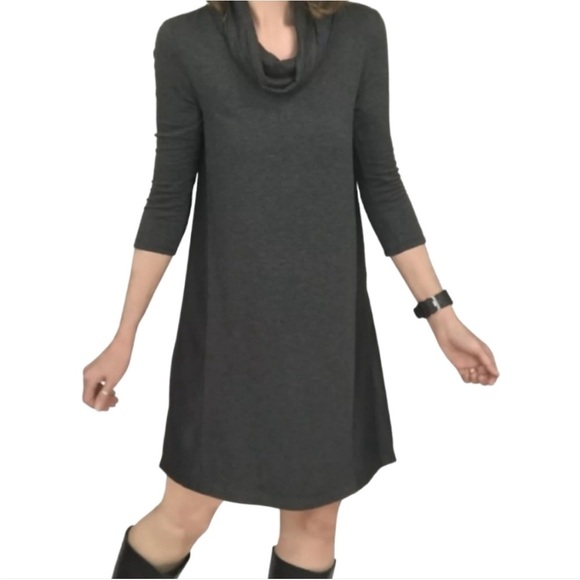 Anthropologie Saturday Sunday Dress Cozy and Unique A Line Cowl Neck Size Small - Picture 2 of 10